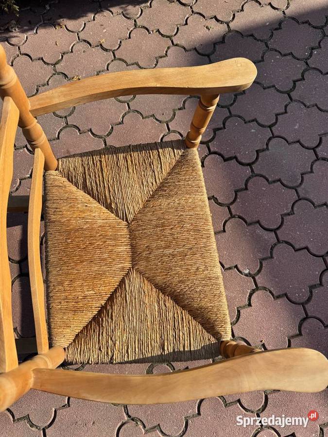 Fotel bujany drewniany bujak na biegunach Garwolin