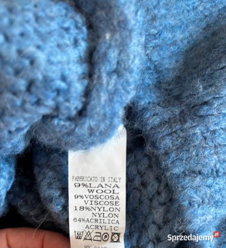 Sweter damski gruby splot oversize granatowy Szczecin sprzedam