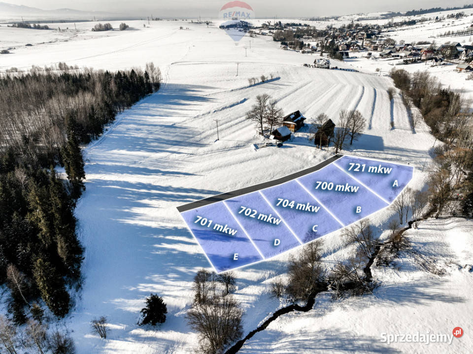 Działka budowlana Morawczyna 15min Nowego Targu Sprzedaż