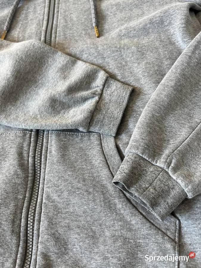 Sweter bluza z kapturem rozsuwana szara sinsay