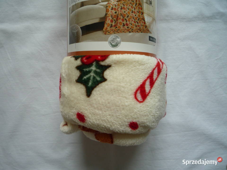 Nowy Koc świąteczny 130 x 170 Beżowy Smukee home Szczecin