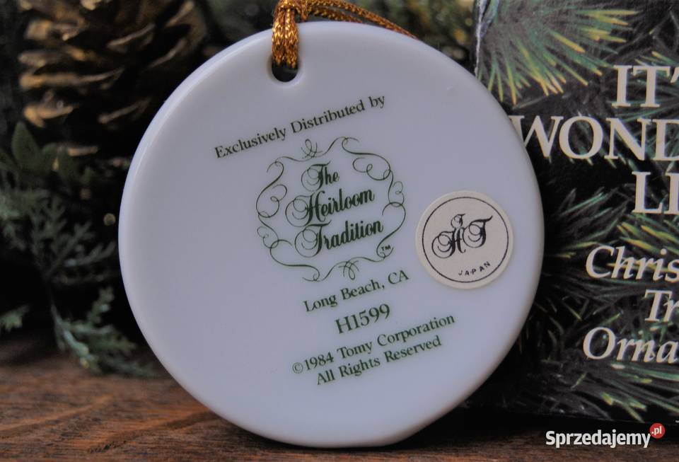 Zawieszka świąteczna porcelana lata 80 Tomy wielokolorowy lubelskie Lublin