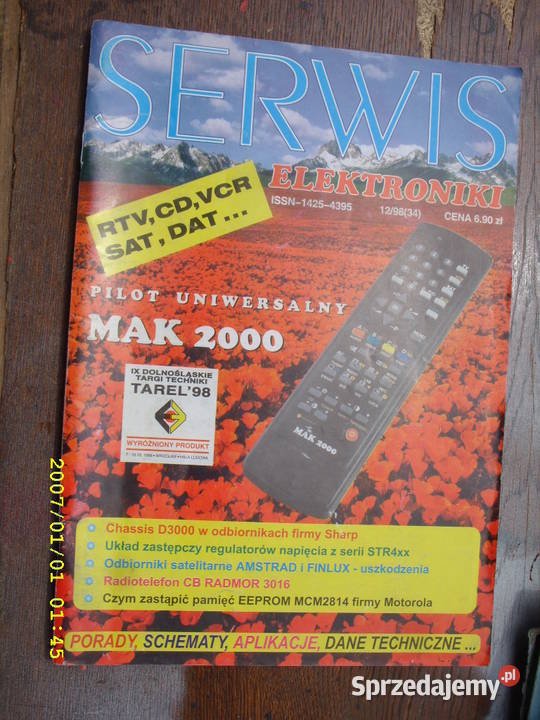 Rocznik miesiecznika SERWIS ELEKTRONIKI1998R Wołów