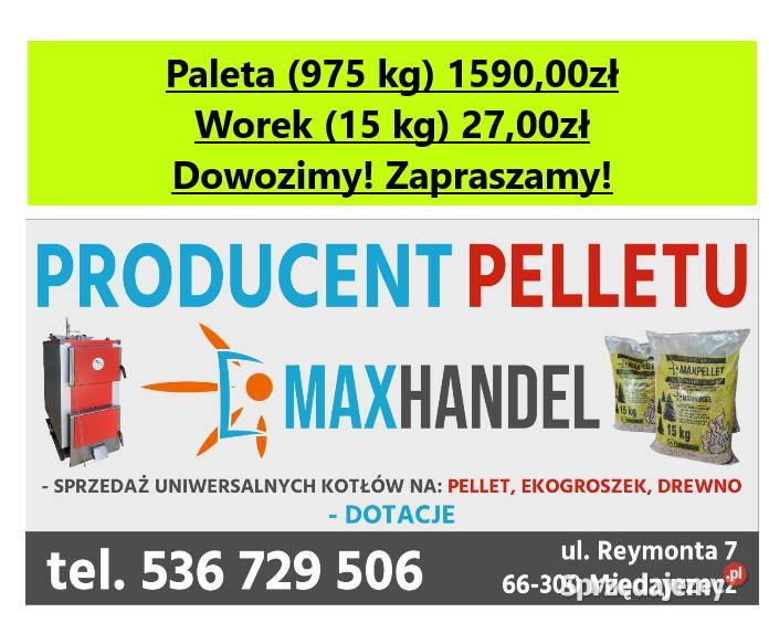 Maxpellet Pellet drzewny 6mm sosnowy Międzyrzecz