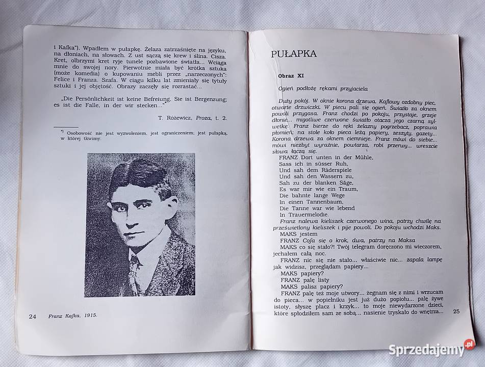 Folder premierowy Tadeusz Różewicz Pułapka Teatr Koźminek