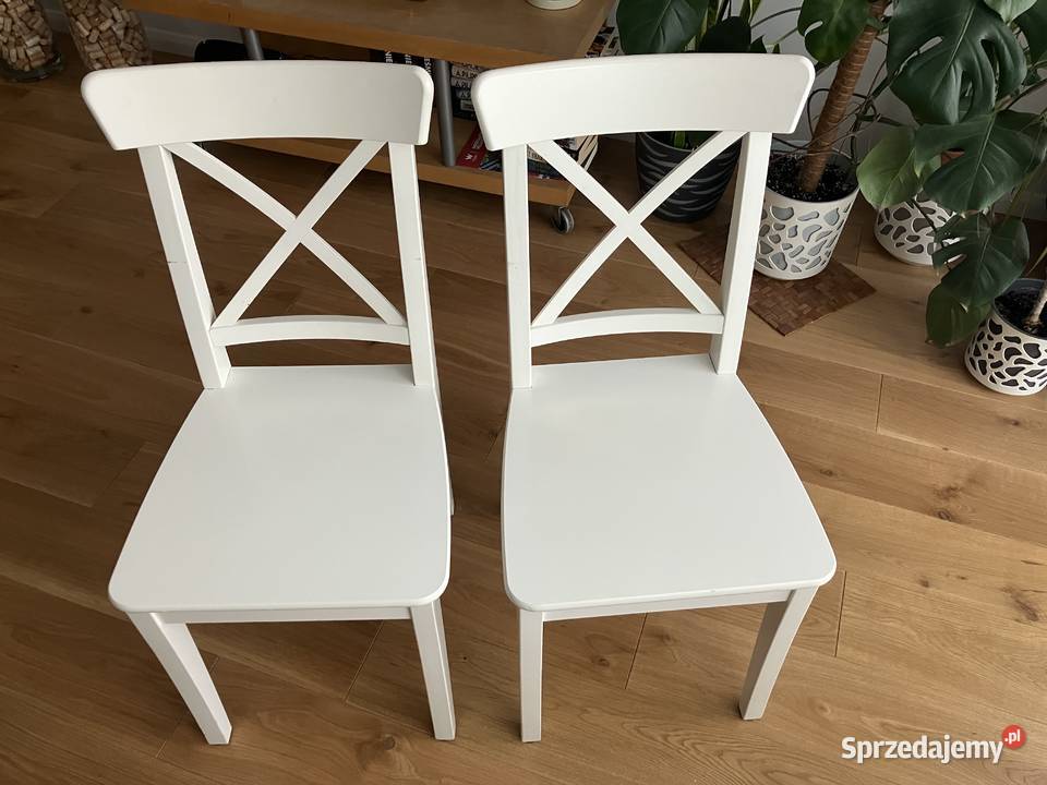IKEA INGOLF 2 krzesła drewniane w kolorze BIAŁYM Warszawa sprzedam