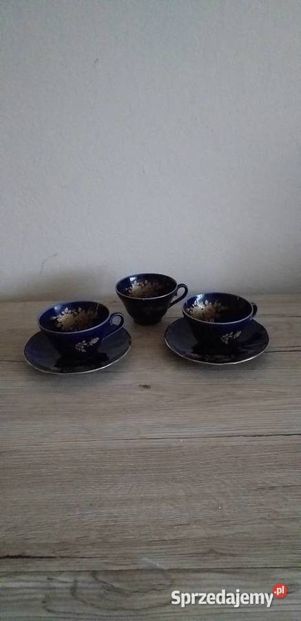 Sygnowana porcelana kobaltowa łódzkie