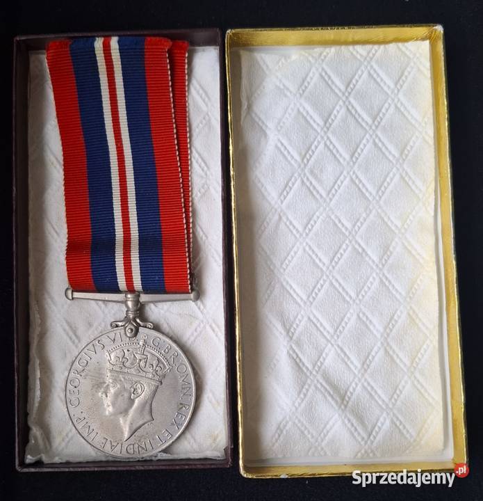Oryginalny Medal Wojnę 19391945 PSZ Gliwice