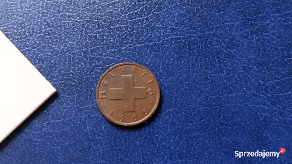 Stare monety 1 rappen 1985 Szwajcaria podkarpackie Lesko