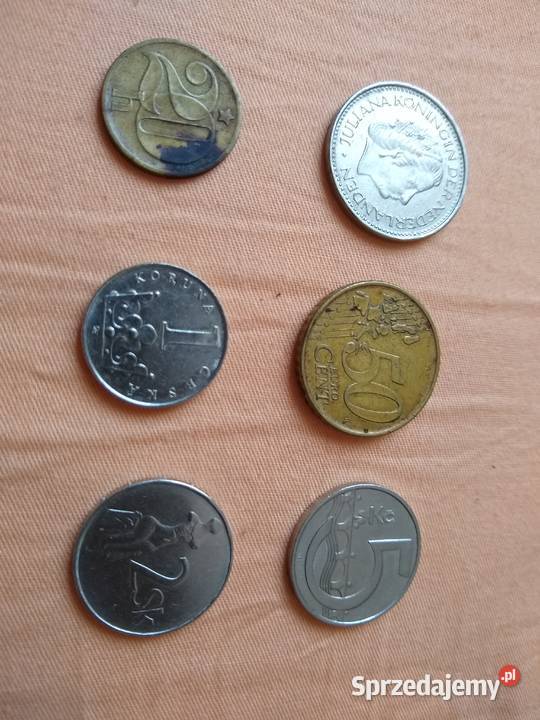 Sprzedam stare monety Czechy, Słowacja, Holandia