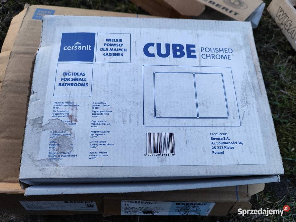 Przycisk WC Ceresit Cube chrom nowy stelaż Przyciski spłukujące łódzkie Łódź sprzedam