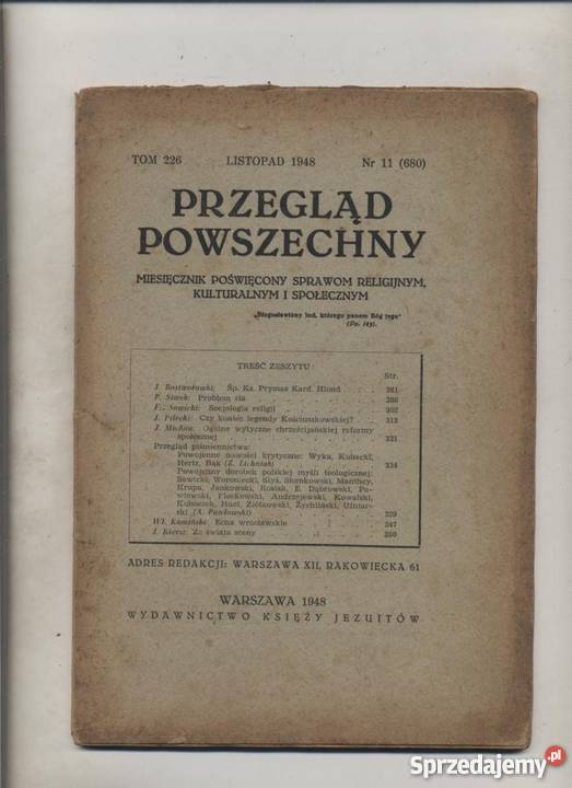 Przegląd Powszechny Tom 226 11 680 Pozostałe Szczecin sprzedam
