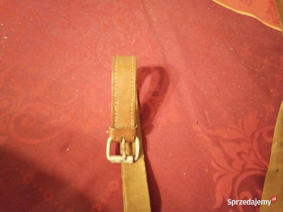 Skórzany stary pasek jasnobrązowy mazowieckie Warszawa
