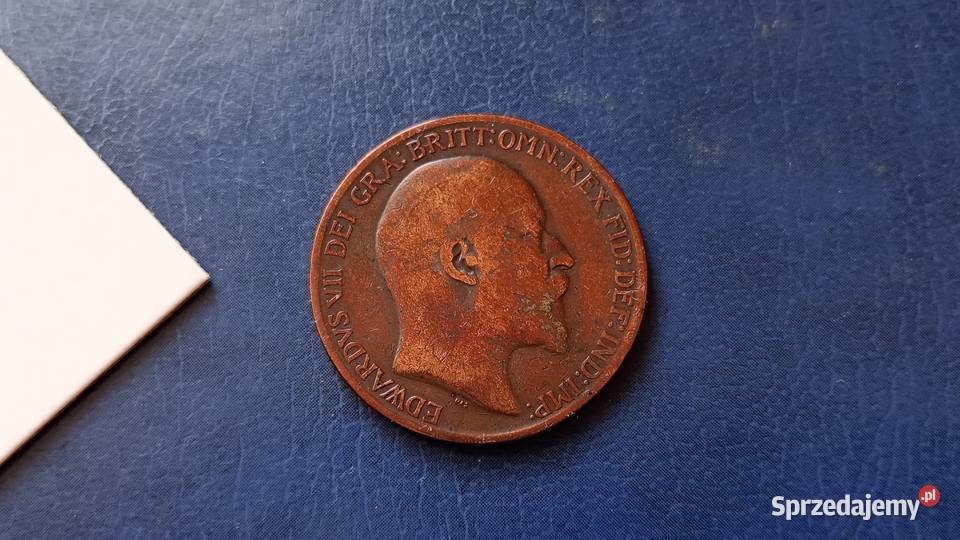Stare monety 1 pens 1910 Wielka Brytania Lesko
