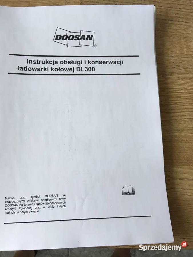 dtr instrukcja obsługi ładowarka doosan dl300 i Szczecin
