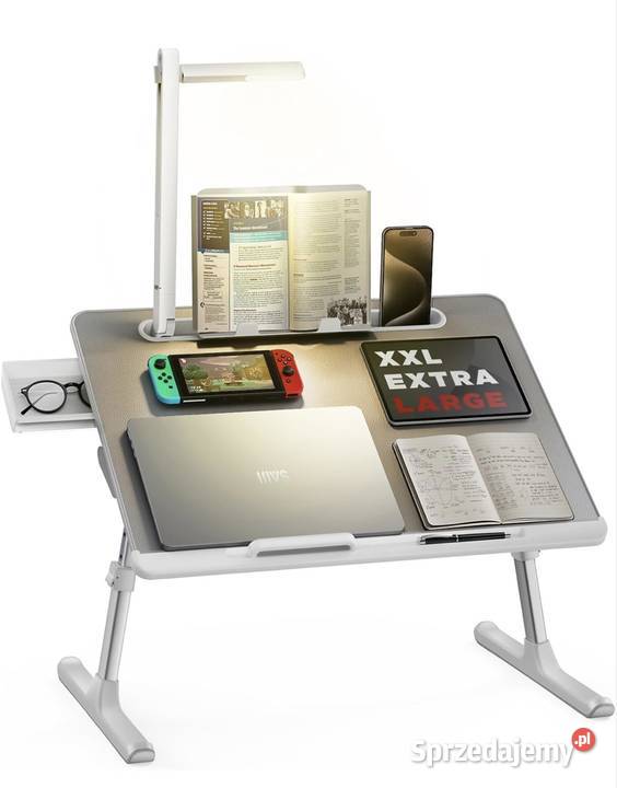 SAIJI stolik pod laptopa stolik do łóżka z lampą Pozostałe Gniezno