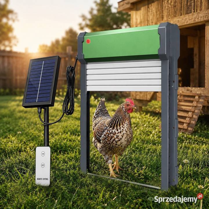 Automatyczne drzwi do kurnika z panelem solarnym Ubieszyn