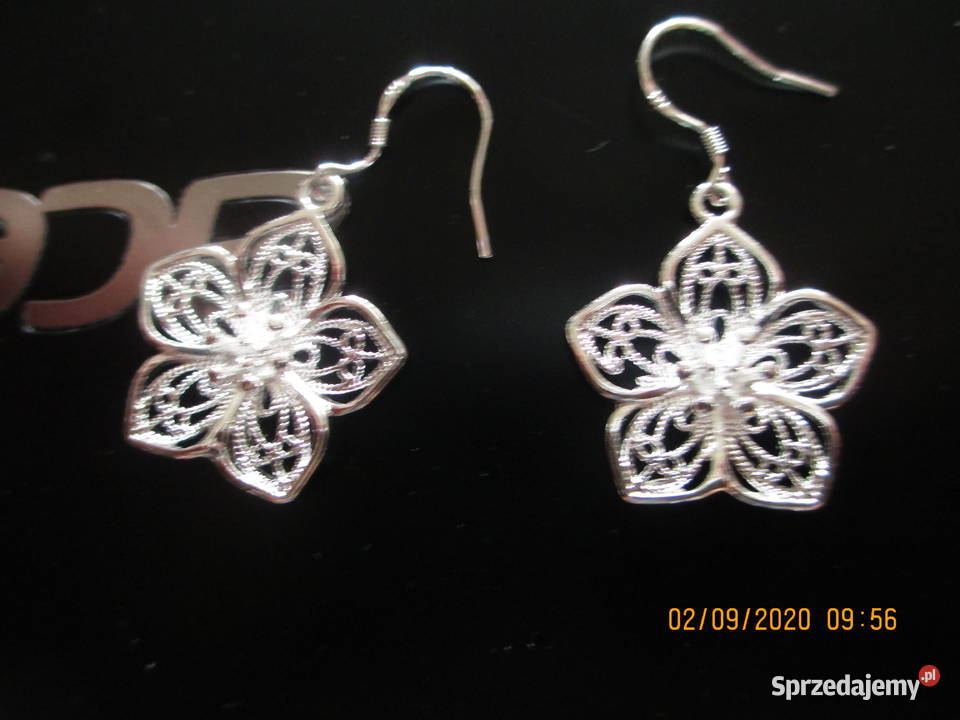 komplet motyw kwiatowy silver sterling 925 mazowieckie Warszawa sprzedam