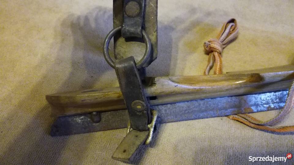 Stara drewniana łyżwa Pozostałe opolskie Nysa sprzedam