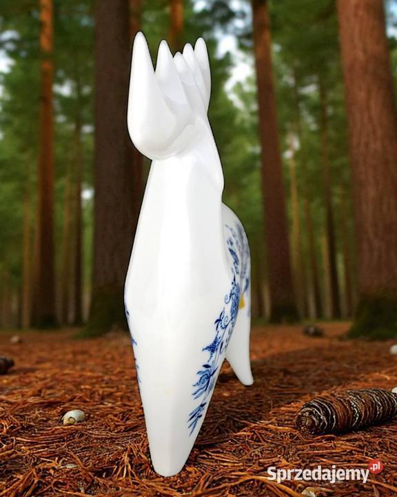 Jeleń łoś Vladimr David Royal Dux Styl Porcelana i szkło Warszawa