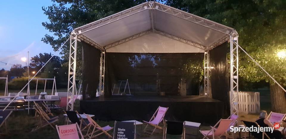 Scena 7x5m estrada zadaszenie sceniczne wynajem Poznań