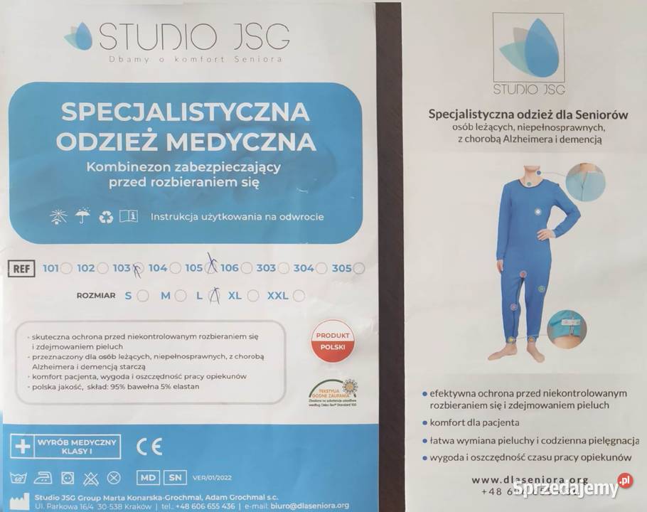 Specjalistyczna piżama osób leżących mazowieckie