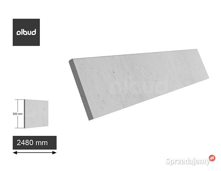 Podmurówka płyta pod ogrodzenie beton gładki 50 pomorskie Sopot