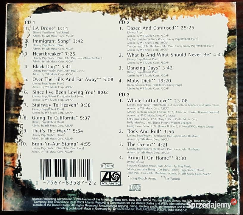 Sprzedam potrójny Album CD Led Zeppelin How The 3 i więcej śląskie Katowice