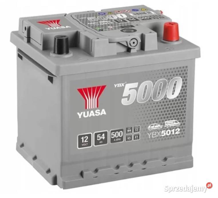 Akumulator Yuasa Silver 12V 54Ah 500A Prawy Plus osobowe Słupsk