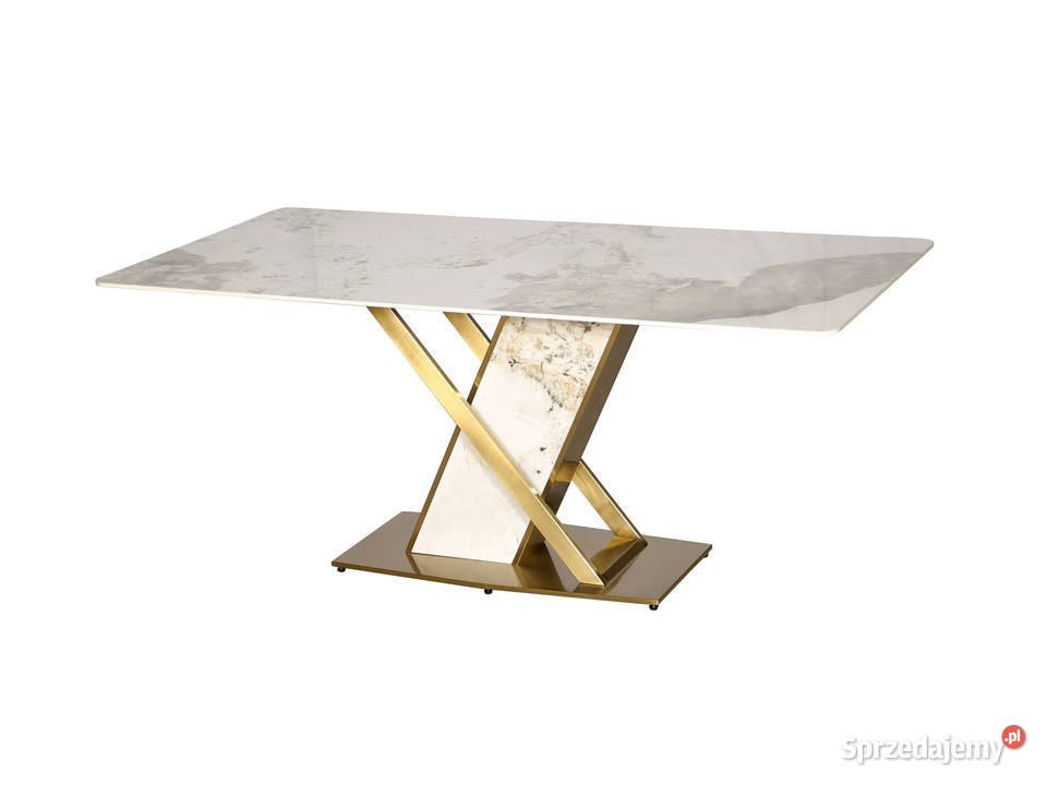 Stół złoty okrągły Glamour Nowojorski z Golkowice