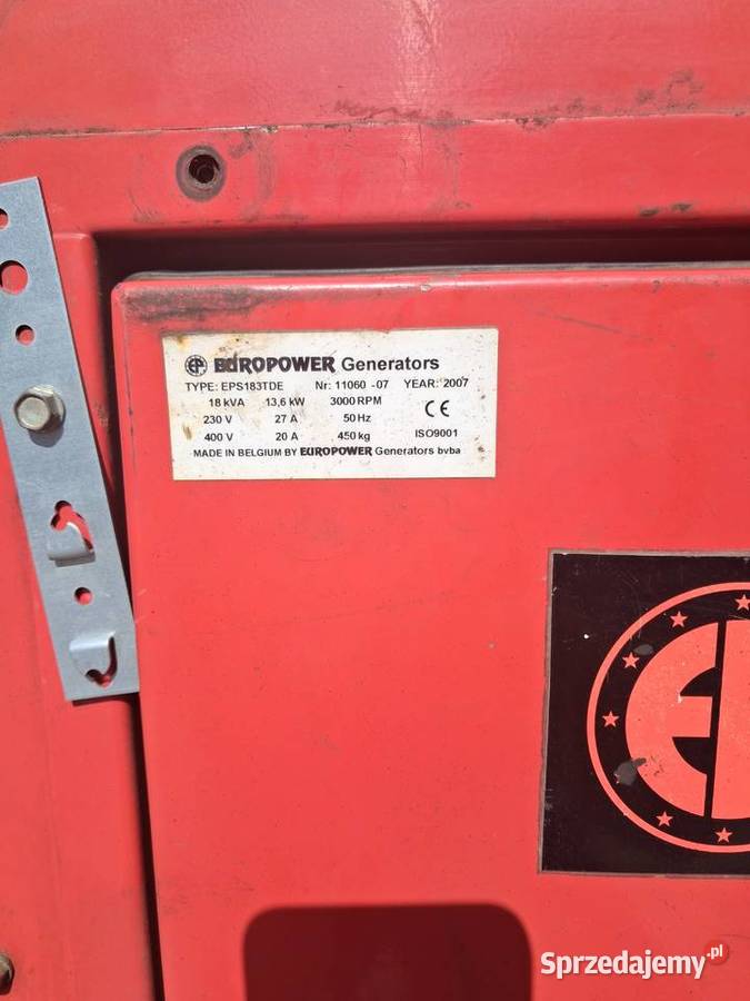 Agregat prądotwórczy Europower eps 183 tde 18 Brzeźnica