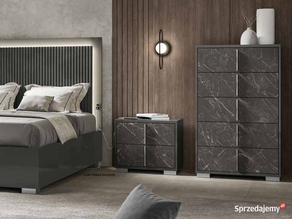 Nowoczesna sypialnia włoska marmurkowa Komplety mebli podkarpackie
