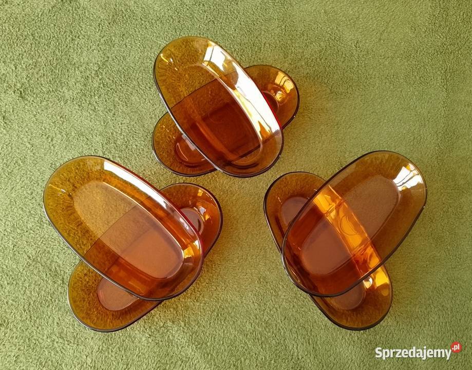Śledziówki DURALEX Amber komplet 6 208 lata 60 Antyki, Sztuka, Kolekcje Katowice sprzedam