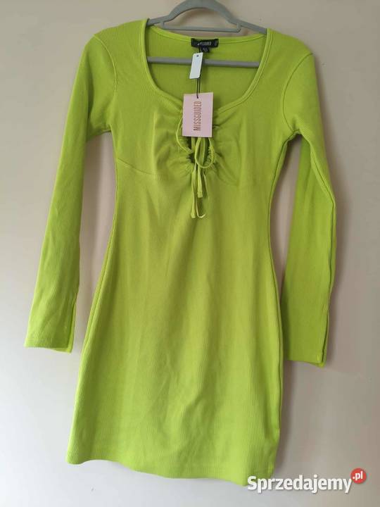 Nowa neonowa sukienka Missguided rozmiar 38 UK Rozmiar 38(M) Spódnice i sukienki Hajnówka
