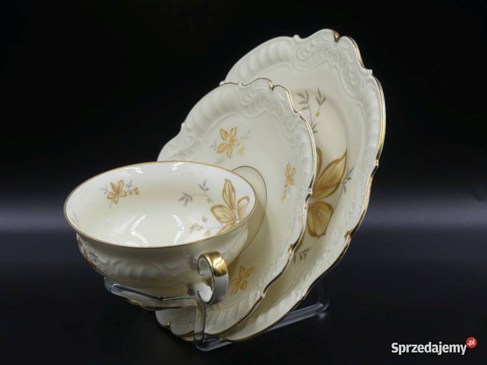 Komplet śniadaniowy Sorau Żary piękne reliefy wielkopolskie