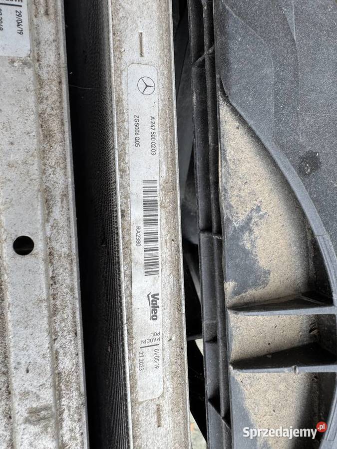 Zestaw Chłodnic Wentylator Mercedes A B CLA GLA podlaskie Białystok