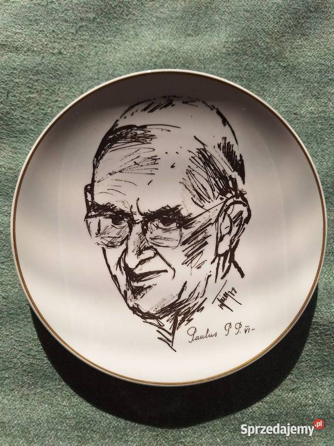 KPM Berlin talerz Papież Paweł VI Papst Paulus Porcelana i szkło Gdańsk