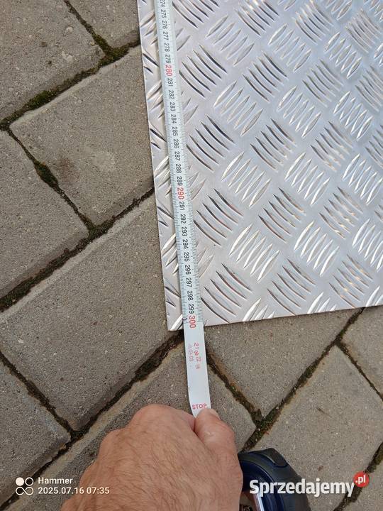 Blacha aluminiowa ryflowana 30x300 2mm Pozostałe Stargard