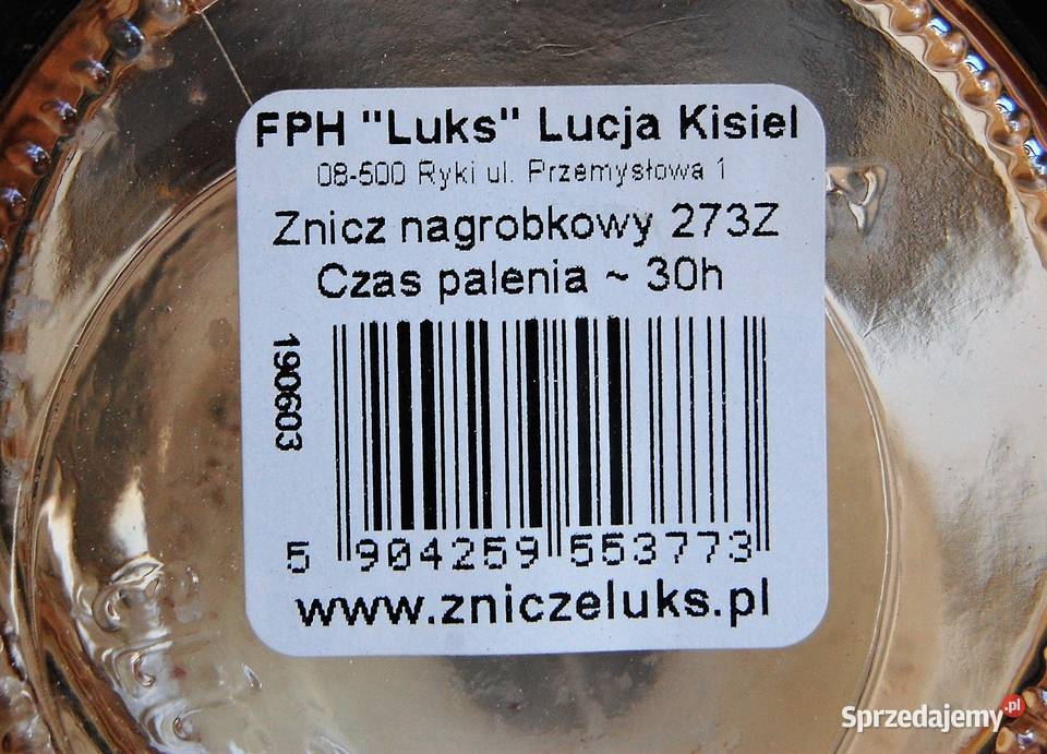 Znicz opalizujący girlanda 273Z Luks bez wkładu