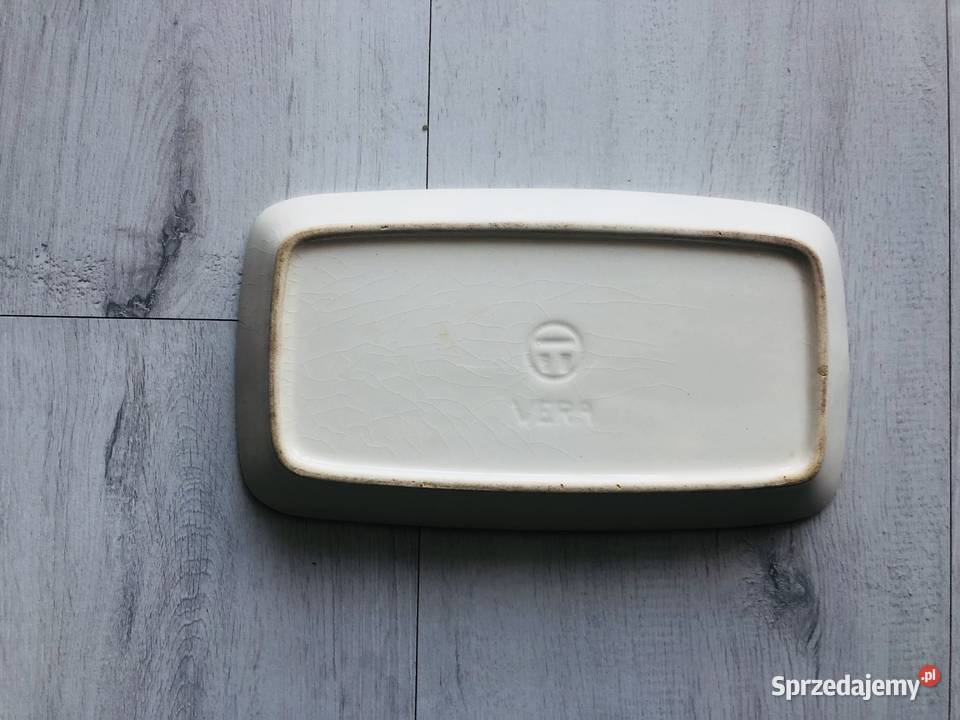 Paterka tacka ceramiczna półmisek VERA PRL żółty Łódź
