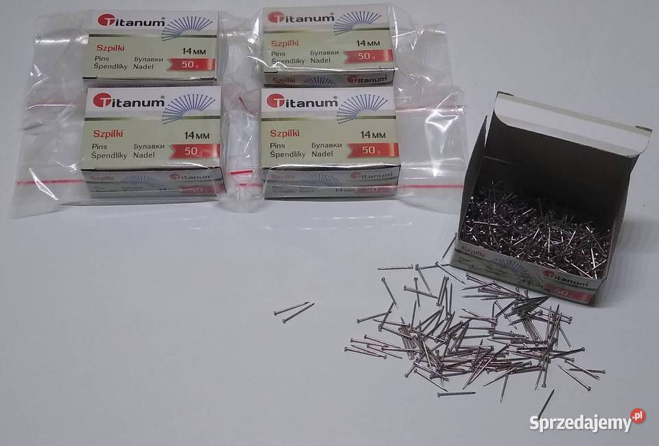 Szpilki krawieckie krótkie 14mm 50g Titanum Gdańsk