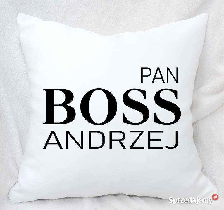 Poduszka z nadrukiem Pan BOSS imię Gorzów Wielkopolski