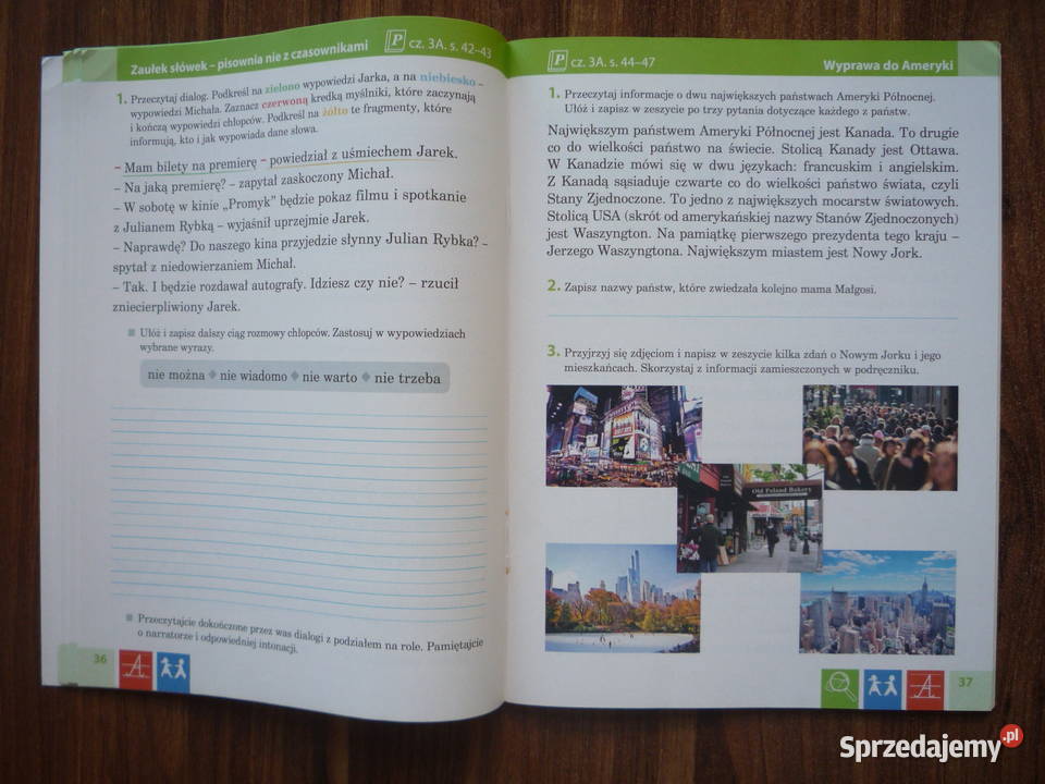 Nasze ćwiczenia kl3 cz1 3 4 J polski ćwiczenia Szczecin sprzedam
