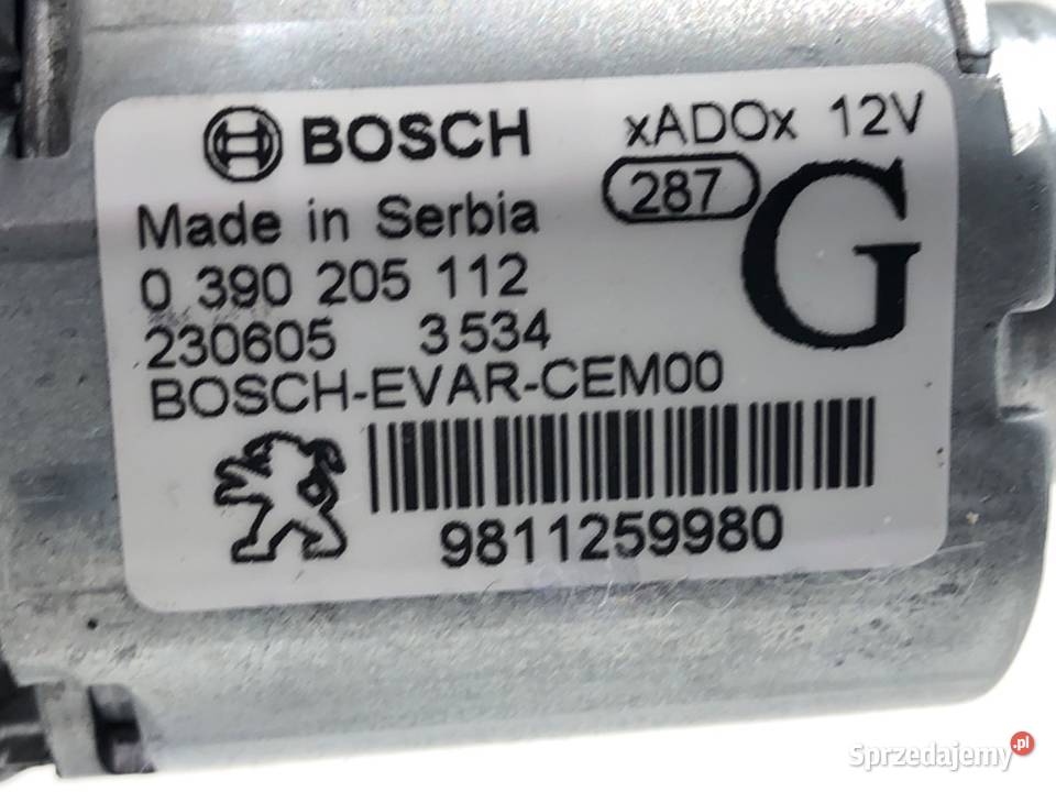 SILNIK WYCIERACZEK TYŁ CITROEN C3 III 9811259980 Silniki wycieraczek sprzedam