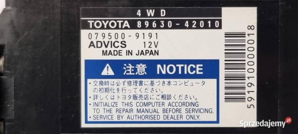 MODUŁ TOYOTA RAV4 III 0795009191 Pozostałe kujawsko-pomorskie Lipno