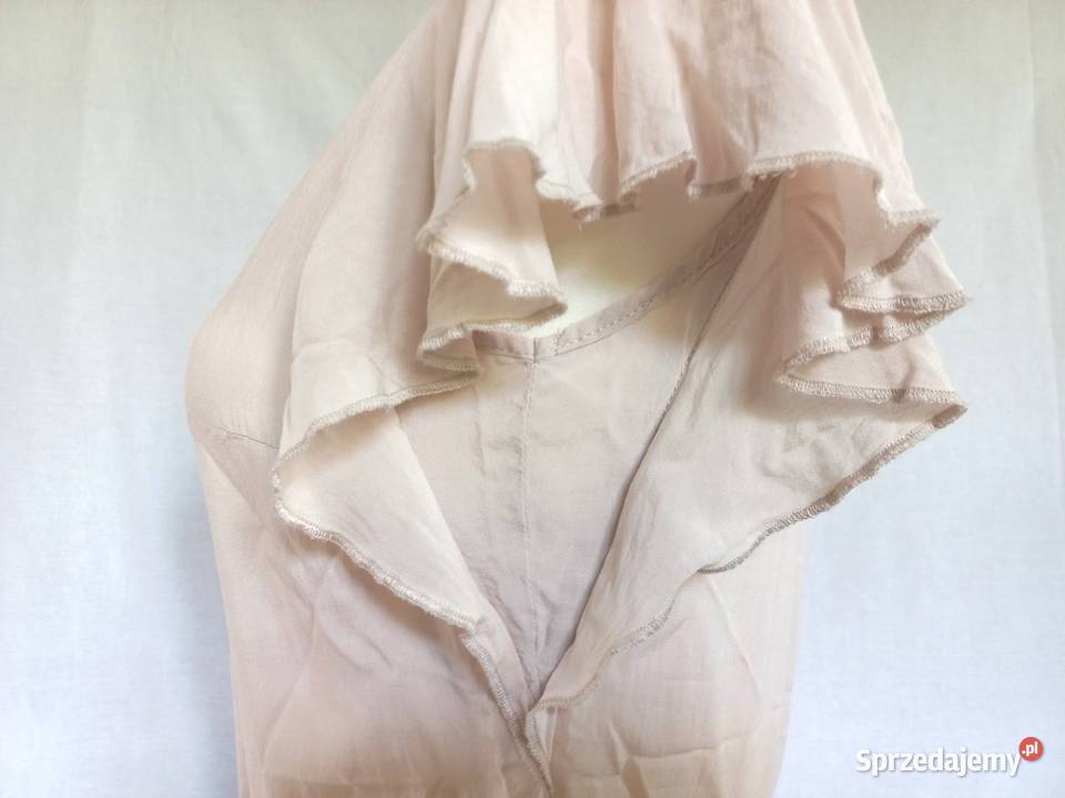 Bluzka beżowa Letnia PASEK r 38 wiskoza NOWA podlaskie Białystok