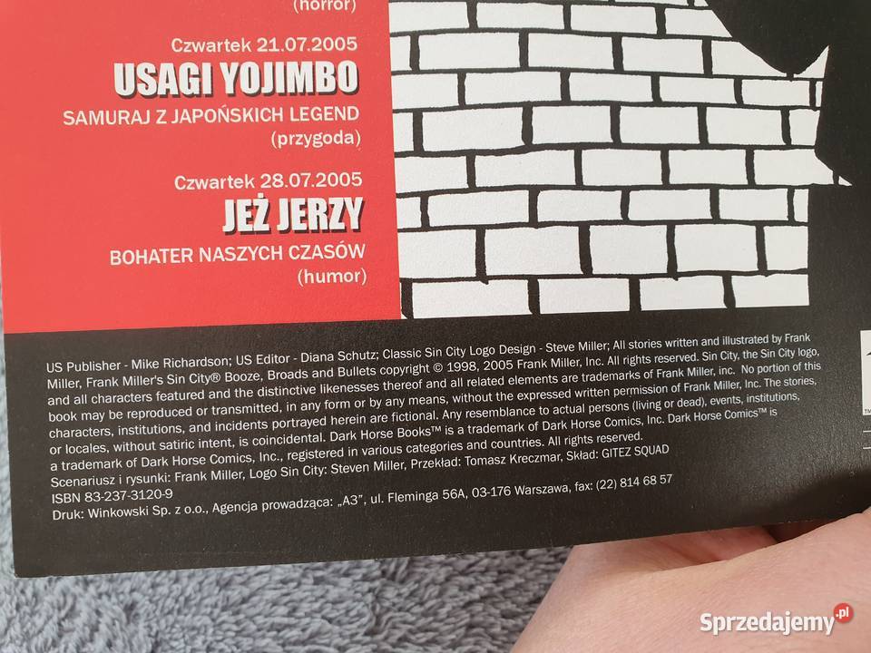 Kultowa Kolekcja Komiksów Frank Miller Miasto Polskie Komiksy pomorskie
