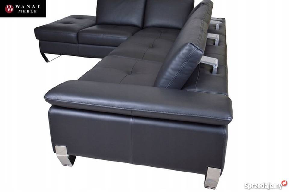 Wypoczynek Colorado Włoski Styl Czarna skóra