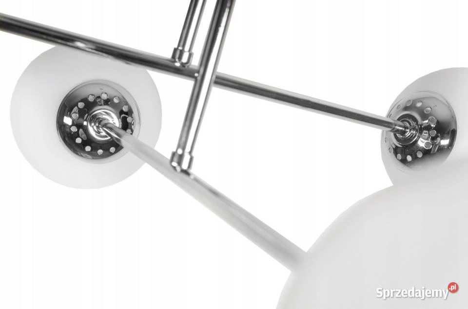 LAMPA WISZĄCA SUFITOWA ŻYRANDOL CHROM 4 KULE Oświetlenie Choroszcz