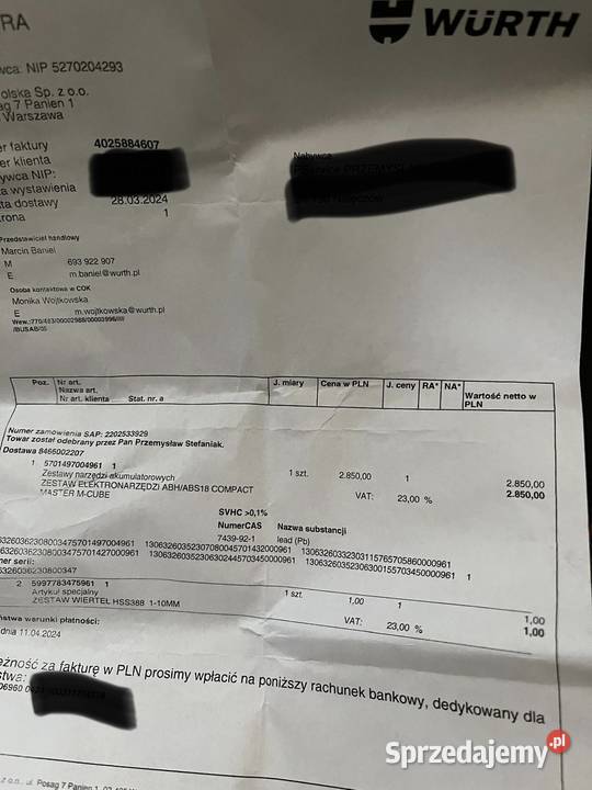 Wrth wkrętarka i wiertarka z udarem